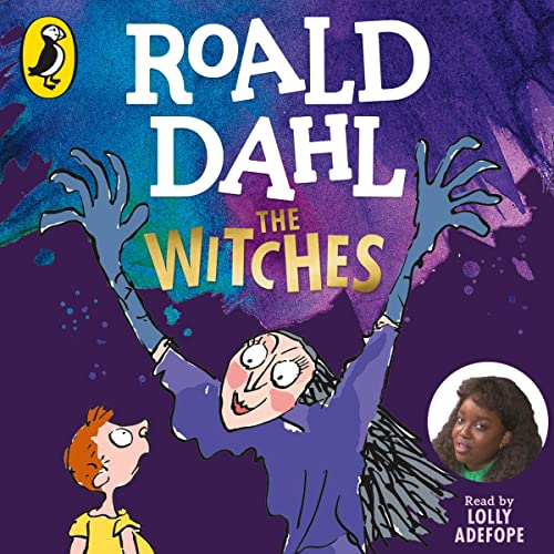 The audiobook artwork for The Witches by Roald Dahl as part of the Halloween audiobook Halloween recommendations for kids
